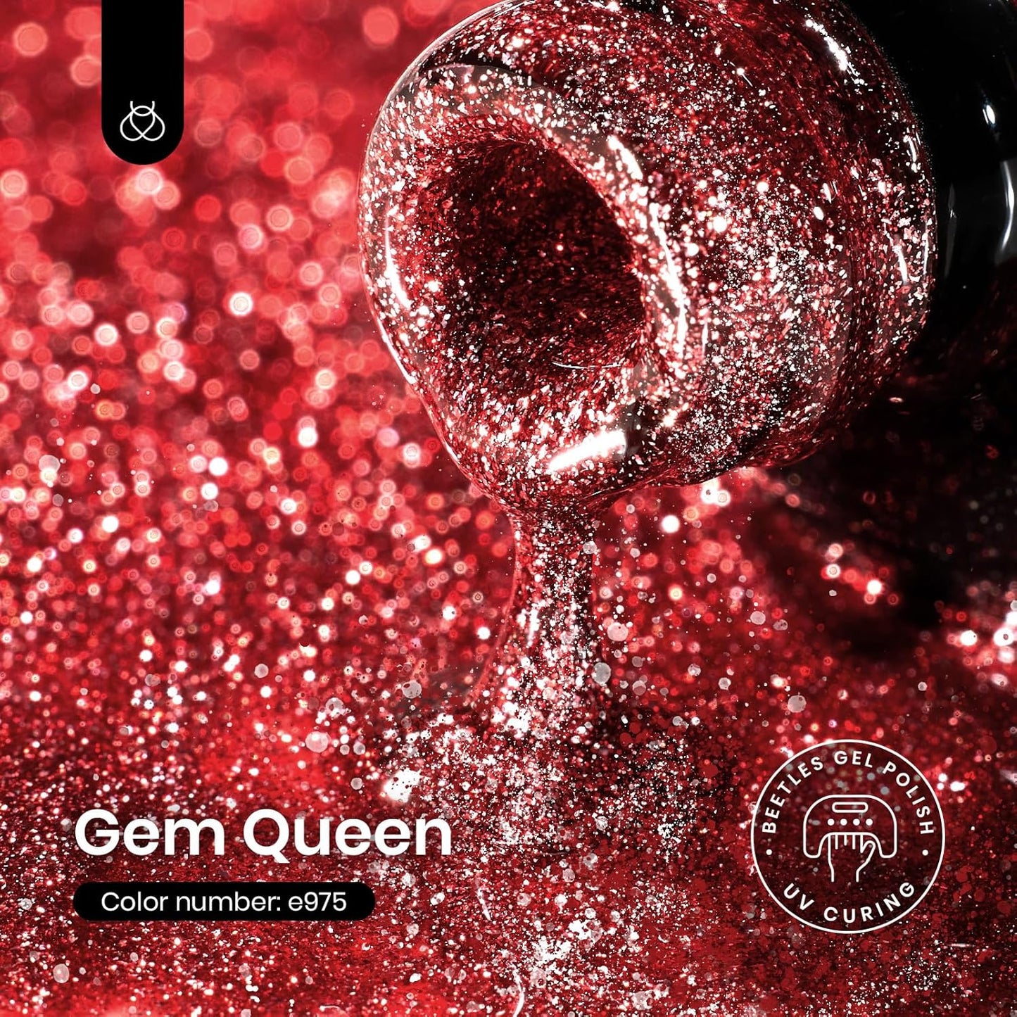 Beetles Red Cat Eye Gel Nail Polish, 15ml Glitter Nail Polish with Magnet Gel Soak Off UV LED Nail Lamp Reflective Nail Art DIY Home Manicure Design Gift for Women-BrightBean Baby