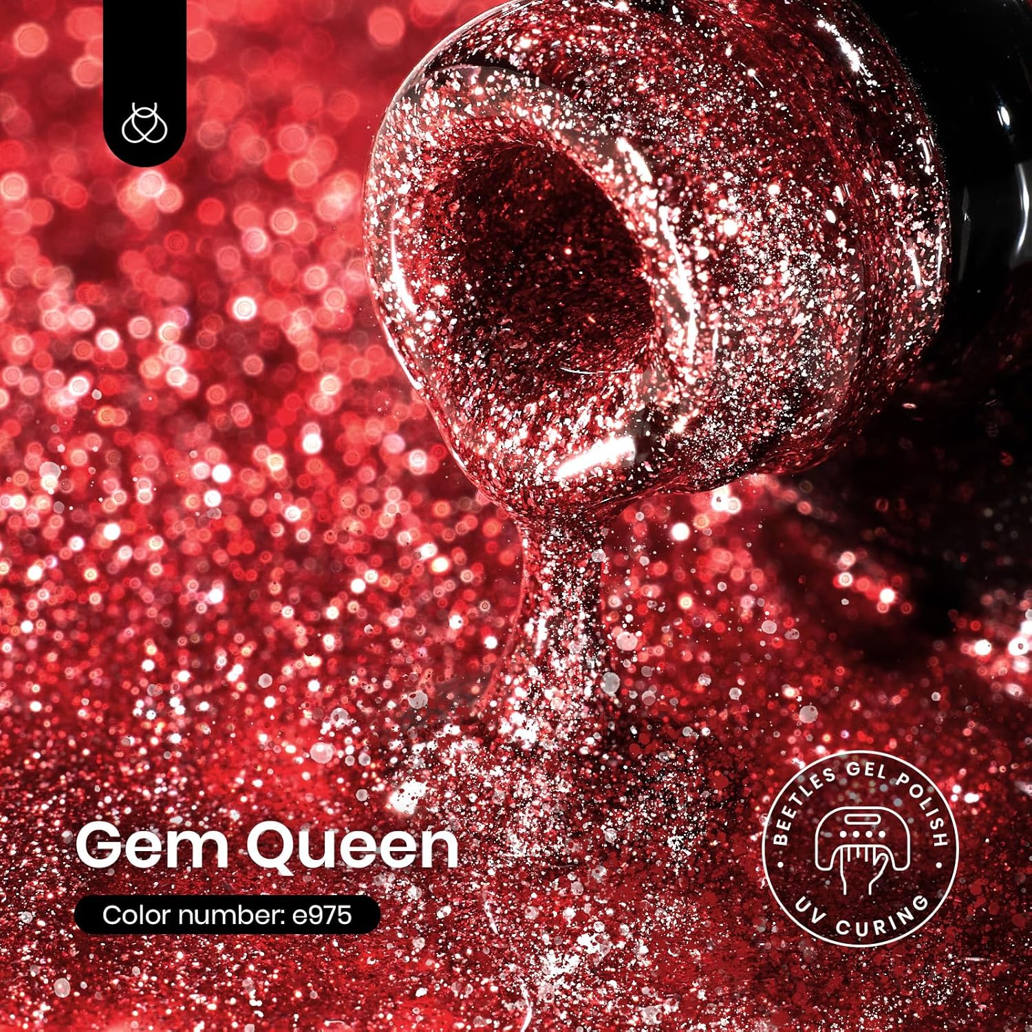 Beetles Red Cat Eye Gel Nail Polish, 15ml Glitter Nail Polish with Magnet Gel Soak Off UV LED Nail Lamp Reflective Nail Art DIY Home Manicure Design Gift for Women-BrightBean Baby