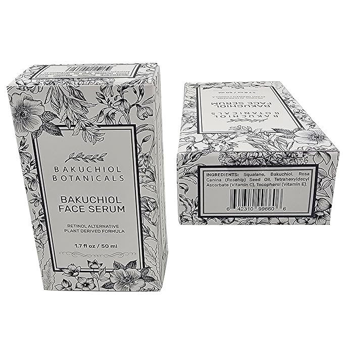 Bakuchol Botanicals Gift Set with Travel Case, Includes Face Serum, Toner & Cleanser All-in-One, Eye Cream, Moisturizer-BrightBean Baby