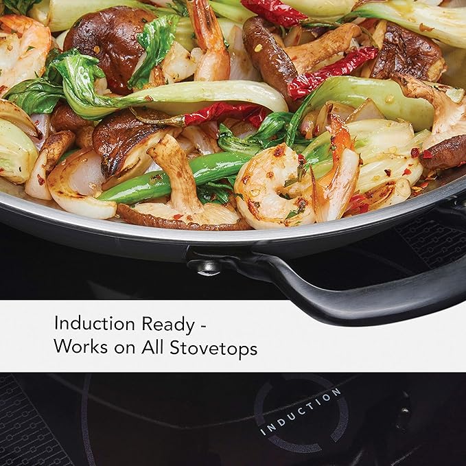 KitchenAid 5-Ply Stainless Steel Wok 15" - Induction Compatible