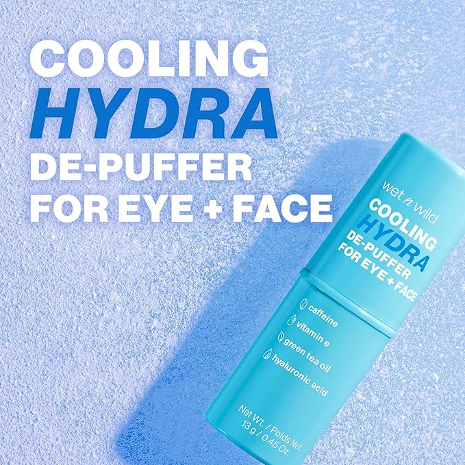 wet n wild Cooling Hydra De-Puffer, Soothing Face Makeup Primer Stick with Vitamin E & Caffeine, Instant Skin Refreshments for All Skin Types and Complexions, Vegan & Cruelty-Free-BrightBean Baby