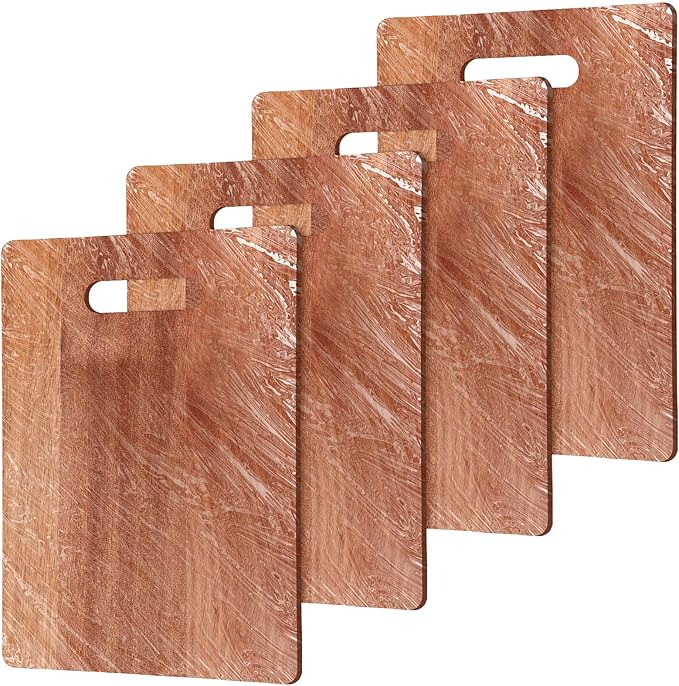 Vesici 18 Pack Bamboo/Wood Cutting Board with Handles Bulk Plain Blanks Laser Engraving Chopping Board for Customized Engraving Gifts Crafts Christmas Keepsakes(Walnut,12''x9'')