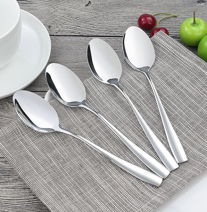 16-Piece Dinner Spoons, Stainless Steel, 8.27 Inch