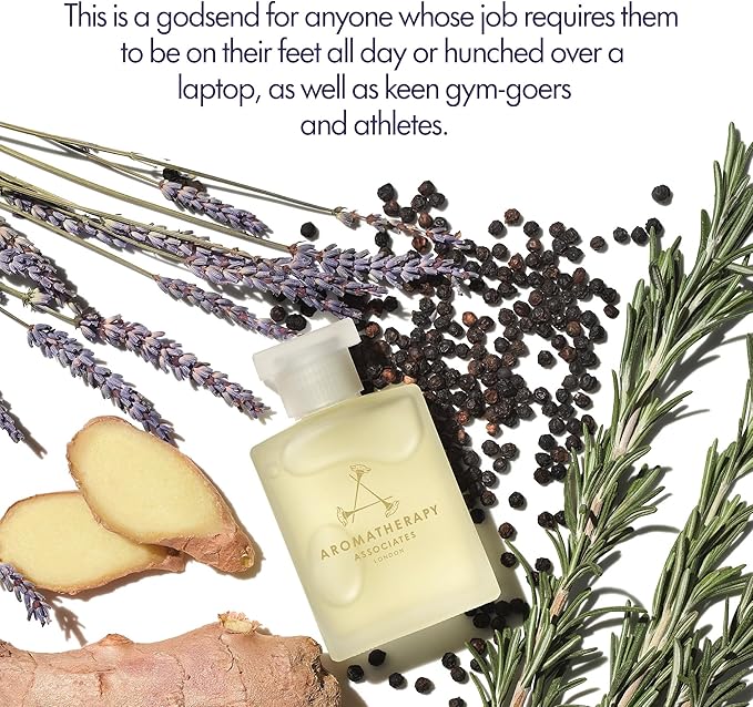 Aromatherapy Associates De-Stress Muscle Bath and Shower Oil, Natural Body Oil for Deep Relaxation and Comfort, Hydrating Body Made with 3 Essential Oils (1.86 oz)-BrightBean Baby