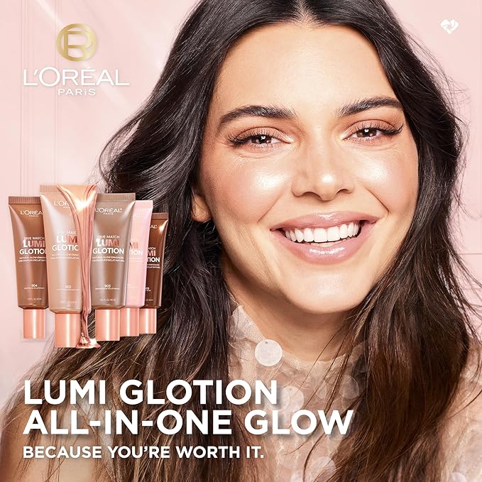 L'Oreal Paris Makeup True Match Lumi Glotion, Natural Glow Enhancer, Illuminator Highlighter, Bronzing Drops For a Sun-Kissed Glow, 904 Deep-BrightBean Baby