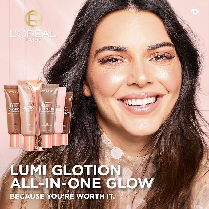 L'Oreal Paris Makeup True Match Lumi Glotion, Natural Glow Enhancer, Illuminator Highlighter, Bronzing Drops For a Sun-Kissed Glow, 903 Medium-BrightBean Baby