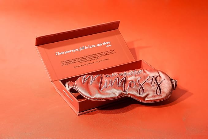 ESNA HOME Luxury Silk Sleep Mask | 22-Momme Mulberry Silk | Ultra Comfort | Deeper Relaxation | Present-Ready Packaging | Luxury Christmas for Her (Wake Me Up for Mimosas)-BrightBean Baby