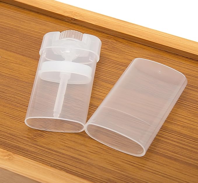 100PCS 15ML Transparent Empty Oval Deodorant Lip Lipstick Balm Tubes Containers for DIY Homemade Crayon Chapstick Holder-BrightBean Baby