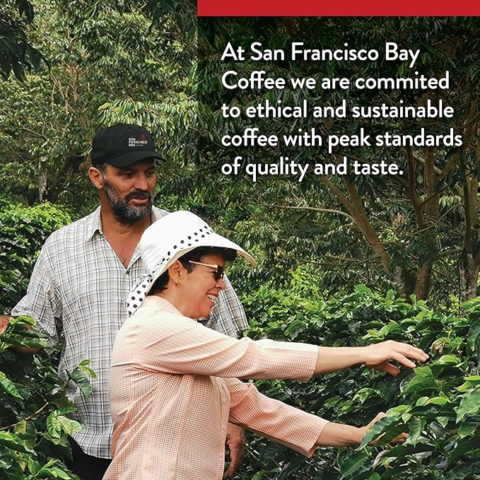 San Francisco Bay Coffee - Decaf Dark Roast Whole Bean Coffee - Decaf French Roast (2 lb bag) - Swiss Water Processed