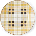 MACKENZIE-CHILDS Tartan Mocha Dinner Plate