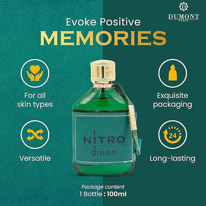 Nitro Green Eau De Parfum - Vibrant Weekend Fragrance - 3.4 Fl Oz-BrightBean Baby