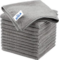 MR.SIGA Microfiber Cleaning Cloth, All-Purpose Microfiber Towels, Streak Free Cleaning Rags, Pack of 12, Grey, Size 32 x 32 cm(12.6 x 12.6 inch)