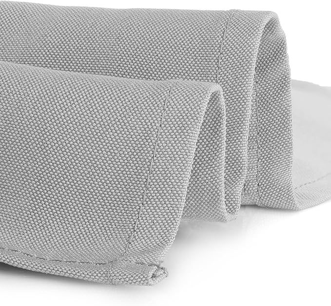 Gee Di Moda Rectangle Tablecloth - 60 x 126 Inch Silver Table Cloth for 8 Foot Rectangle Table - Heavy Duty Washable Fabric - for 8 Ft Buffet Table, Holiday Party, Dinner, Wedding & Baby Shower