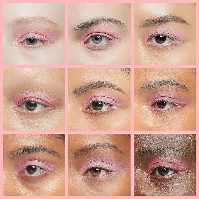 ISMINE Single Eyeshadow Powder Palette, Matte Light Pink, High Pigment, Longwear Single Eye Makeup for Day & Night
