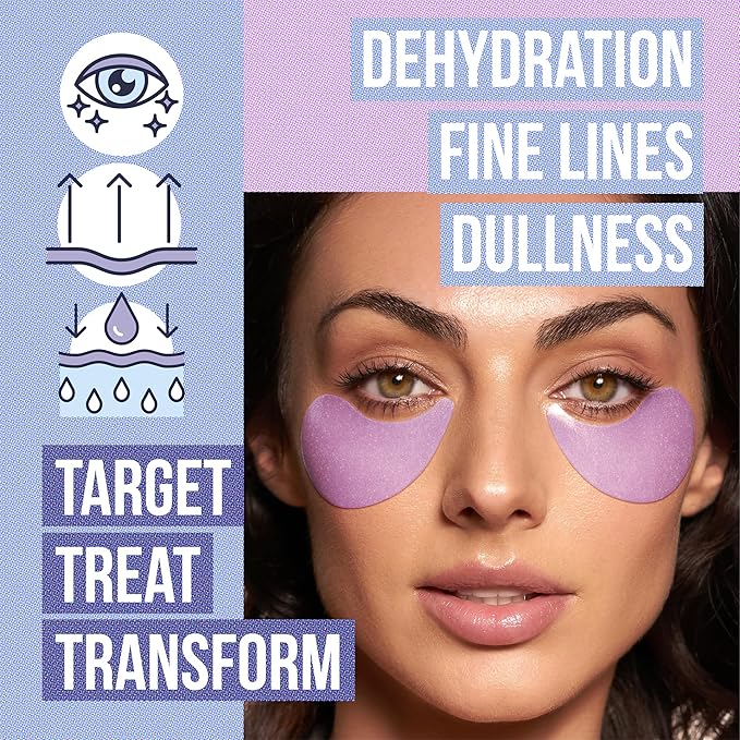 DIAMOND GAZE Under Eye Patches 28 Pairs, Rejuvenate Eye Area, Soothing Hydrate Brighten Skin, Plumps Fine Lines, Hydrogel Eye Mask with Retinol, Niacinamide and Polyglutamic Acid, Eye Gel Pads-BrightBean Baby
