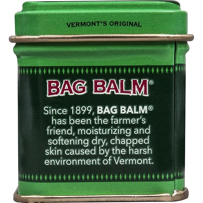 Bag Balm Vermont's Original Ointment, 1 Ounce Tin (Pack of 4), Moisturizing Ointment for Dry Skin that can Crack Split or Chafe on Hands Feet Elbows Knees Shoulders and More-BrightBean Baby