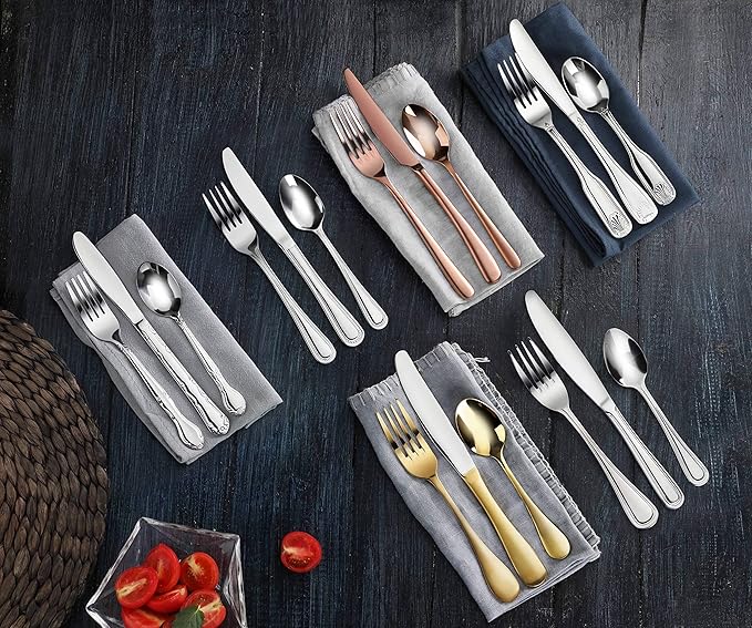 New Star Foodservice 1029734 Bead Pattern, 18/0 Stainless Steel, Salad Fork, 6.6-Inch Set of 12