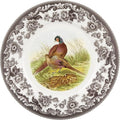 Spode Woodland Pheasant Luncheon Plate - 9" Fine Earthenware Plate with British Flowers Border, Rustic Game Bird Design - Dishwasher, Microwave, Oven & Freezer Safe - Made in England