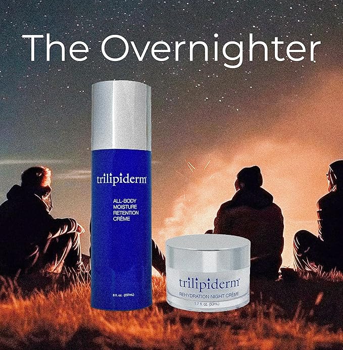 Trilipiderm Overnighter Bundle – All-Body Moisture Retention Crème and Rehydration Night Crème Set – Nightly Moisturizing, Lipid Replacement and Renewal-BrightBean Baby
