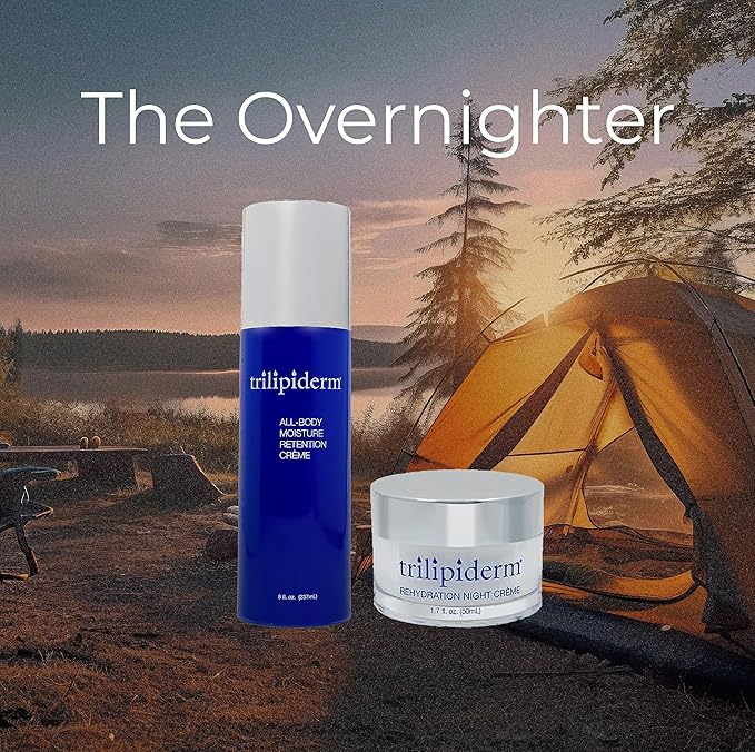 Trilipiderm Overnighter Bundle – All-Body Moisture Retention Crème and Rehydration Night Crème Set – Nightly Moisturizing, Lipid Replacement and Renewal-BrightBean Baby